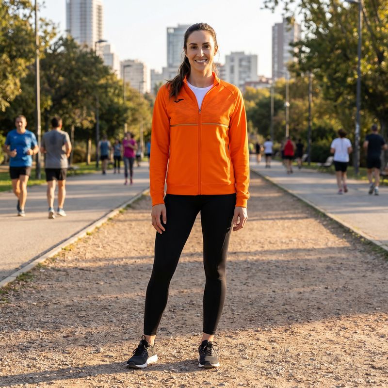 Women's Joma Record III Full Zip Laufshirt orange 5