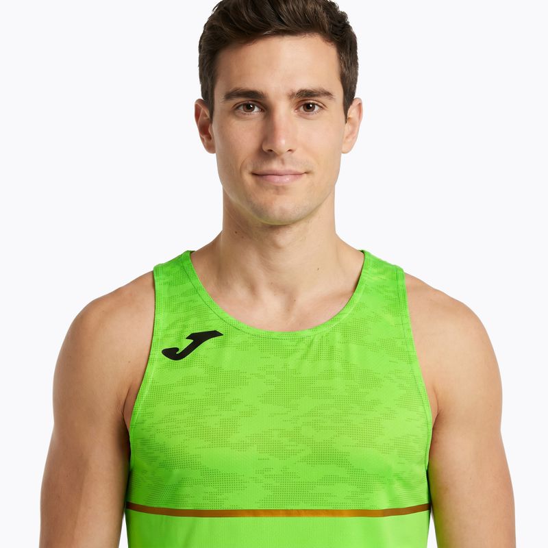 Herren Joma Record III fluor grünes Laufshirt 3