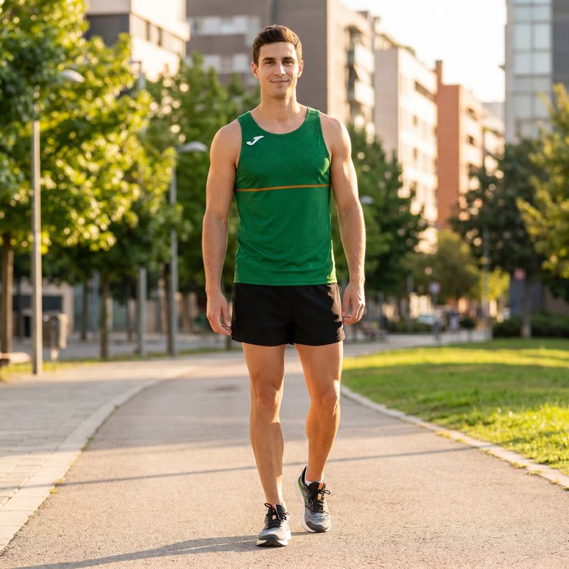 Herren Joma Record III Laufshirt grün 6