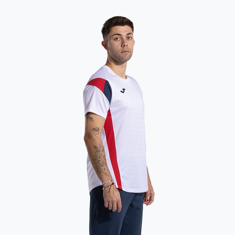 Herren Joma Montreal T-shirt weiß/rot 3