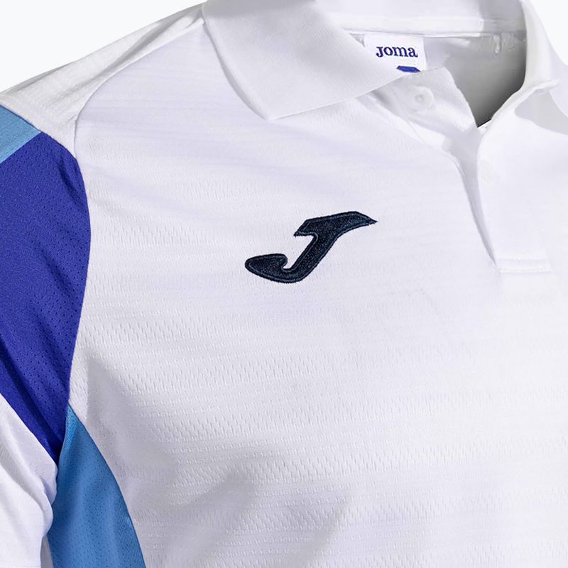 Herren-Tennisshirt Joma Montreal weiß/himmelblau 4