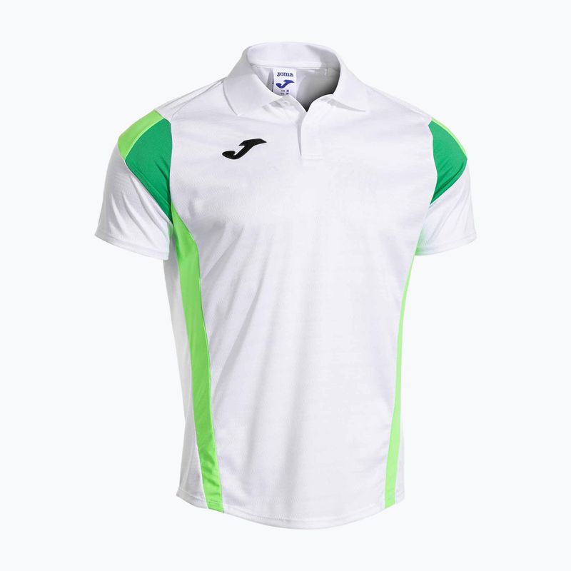 Herren-Tennisshirt Joma Montreal weiß/fluorgrün 2