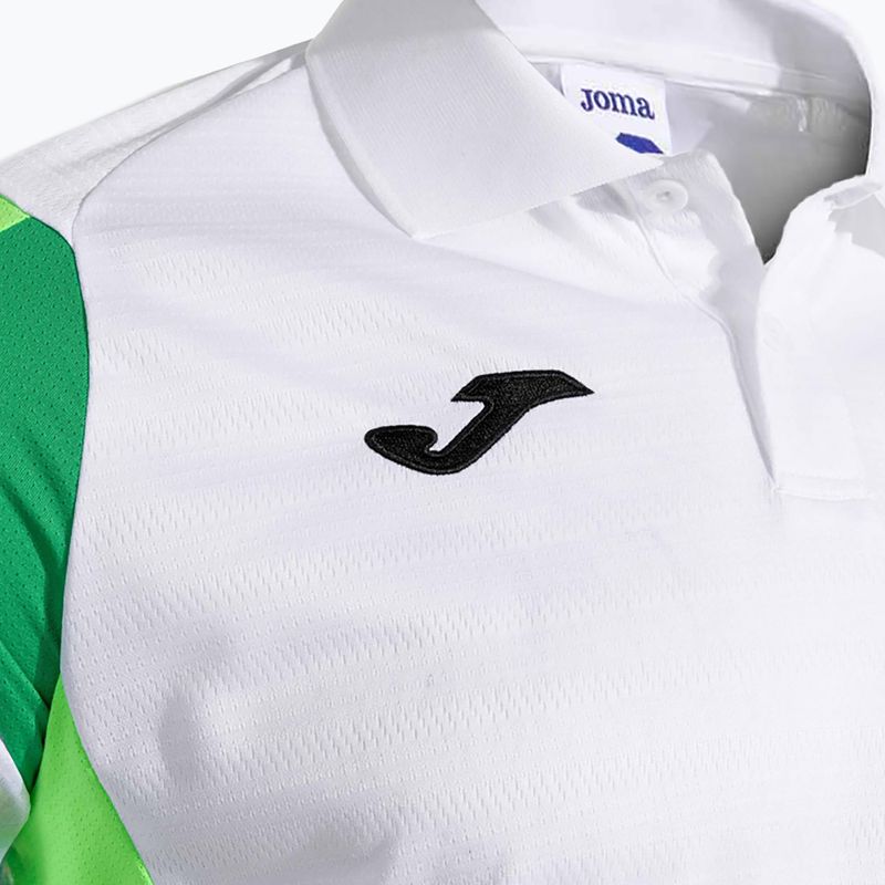 Herren-Tennisshirt Joma Montreal weiß/fluorgrün 4