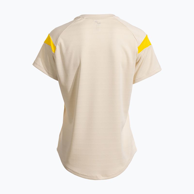 Damen-Tennisshirt Joma Montreal beige/yellow 2