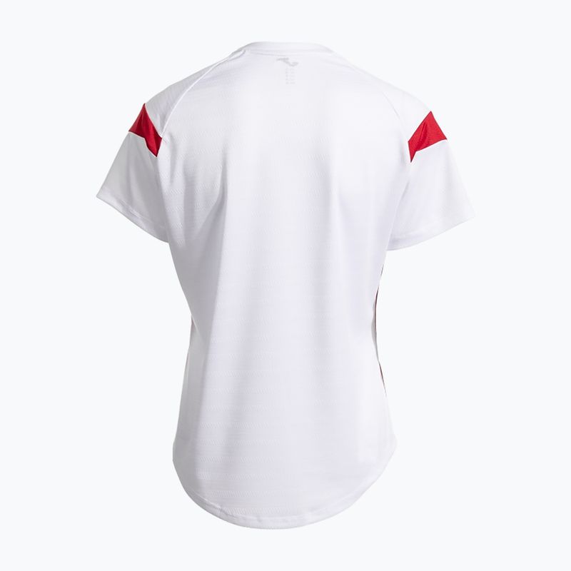 Damen-Tennisshirt Joma Montreal weiß / rot 2