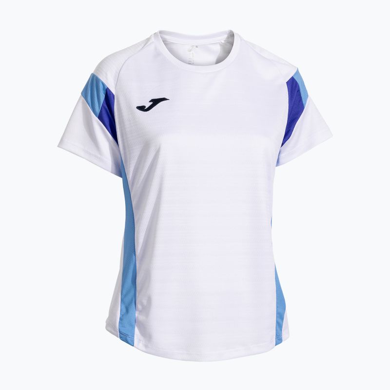 Damen-Tennisshirt Joma Montreal weiß/himmelblau 2