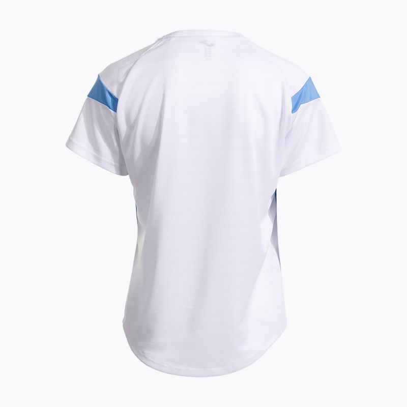 Damen-Tennisshirt Joma Montreal weiß/himmelblau 3