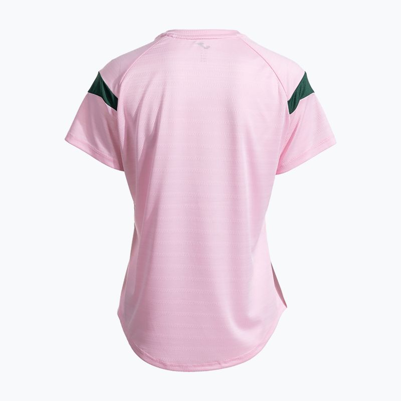 Damen-Tennisshirt Joma Montreal rosa/grün 3