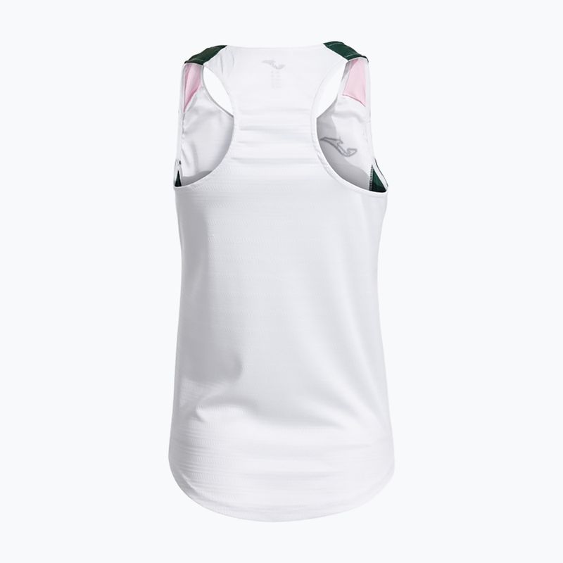 Damen-Tennisshirt Joma Montreal weiß/grün 2