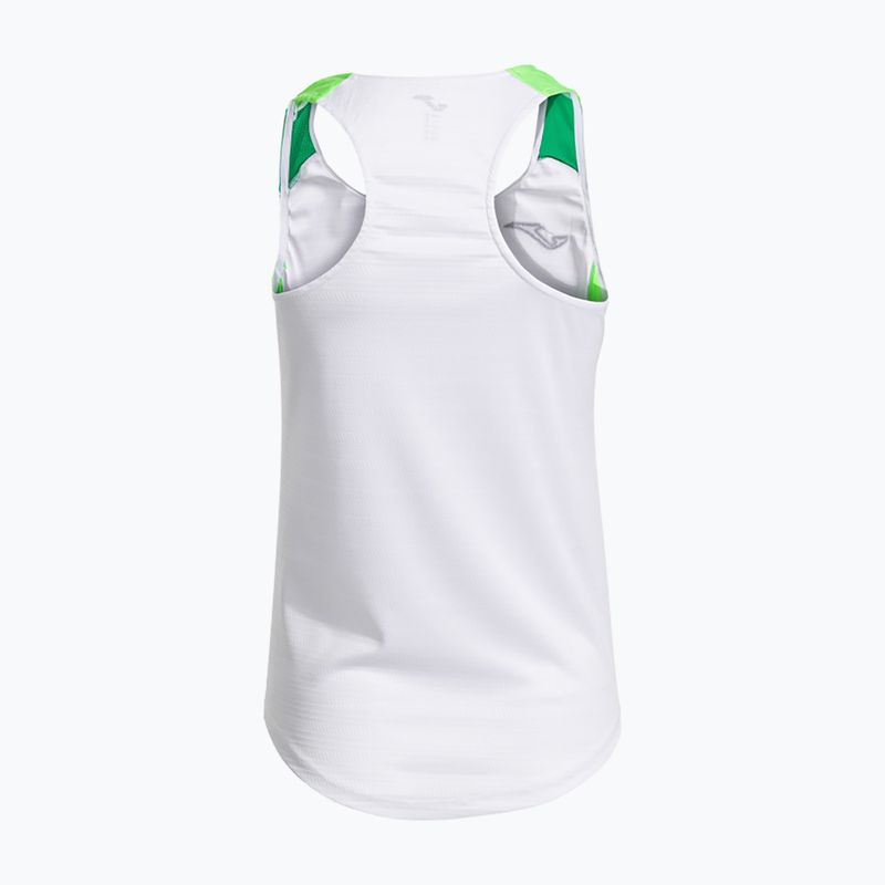 Damen-Tennisshirt Joma Montreal white/green flour 2
