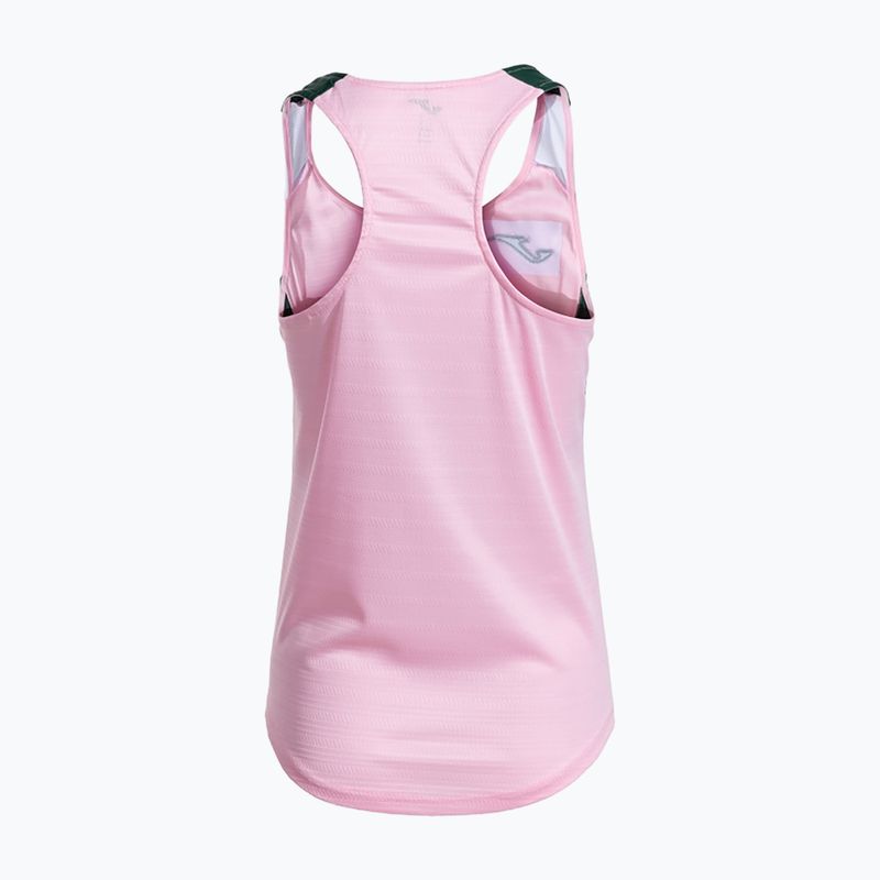 Damen-Tennisshirt Joma Montreal rosa/grün 2