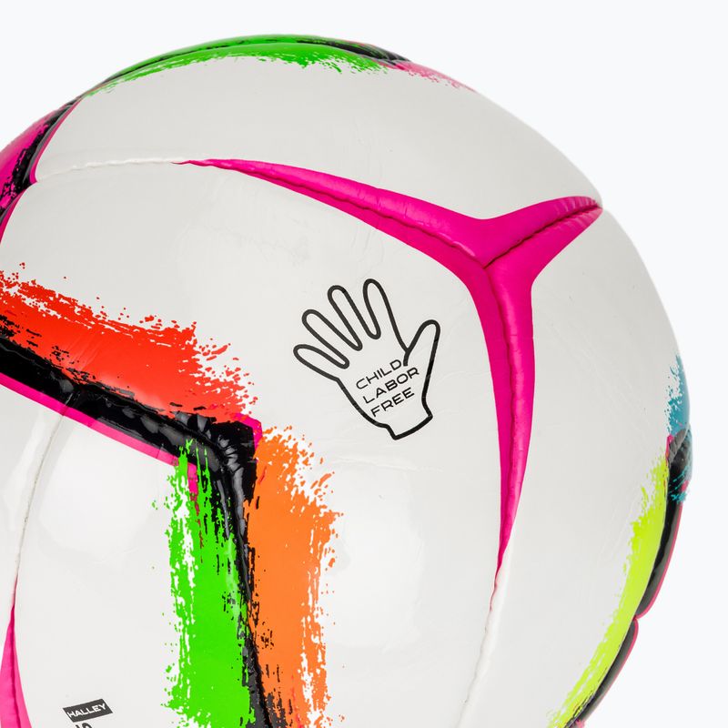 Fußball Joma Halley II weiß/fluor pink Größe 4 3