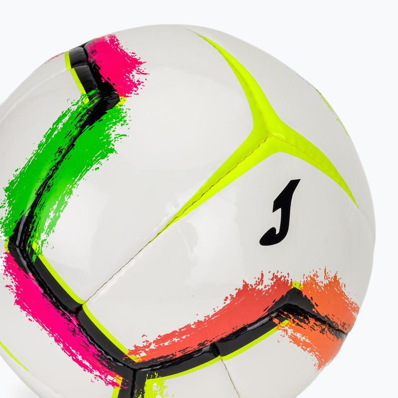 Fußball Joma Halley II weiß/fluoreszierend grün Größe 5 4