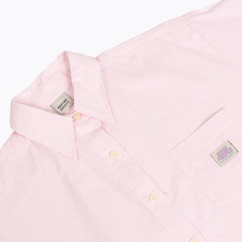Damen Kaotiko Stripes Dark People rosa / weißes Shirt 3