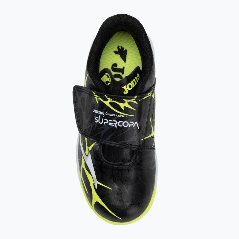 Kinder-Fußballschuhe Joma Super Copa Jr IN schwarz/fünfgelb 5