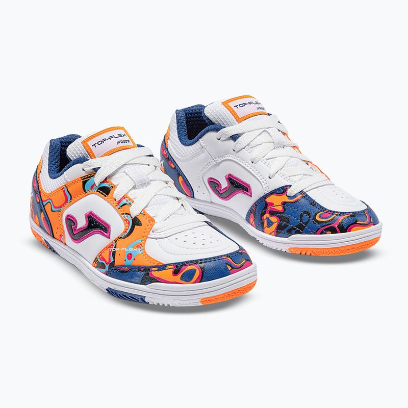 Kinder Fußballschuhe Joma Top Flex Jr IN white-orange 2