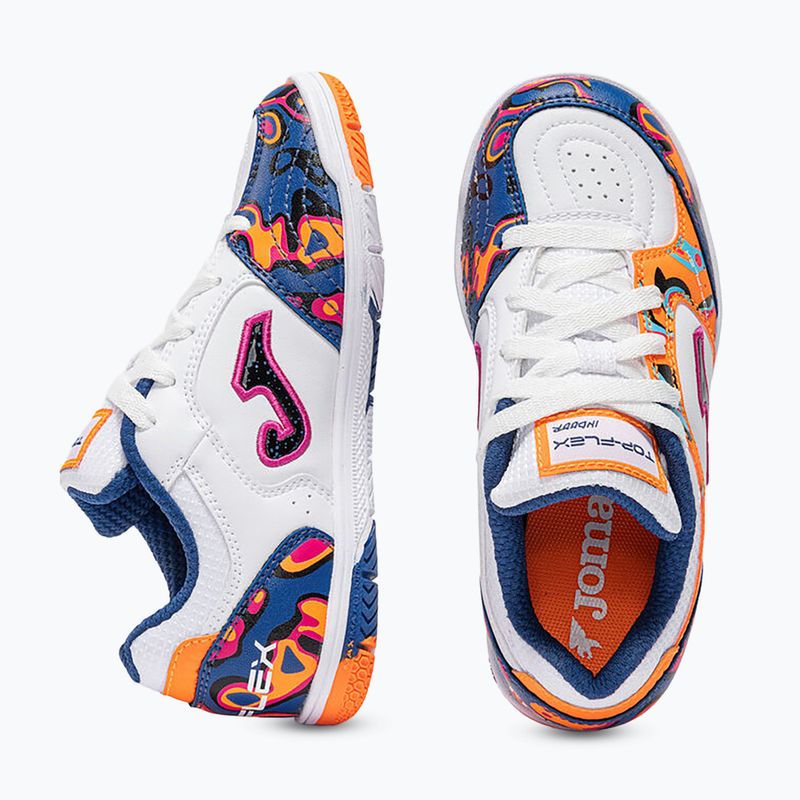 Kinder Fußballschuhe Joma Top Flex Jr IN white-orange 4