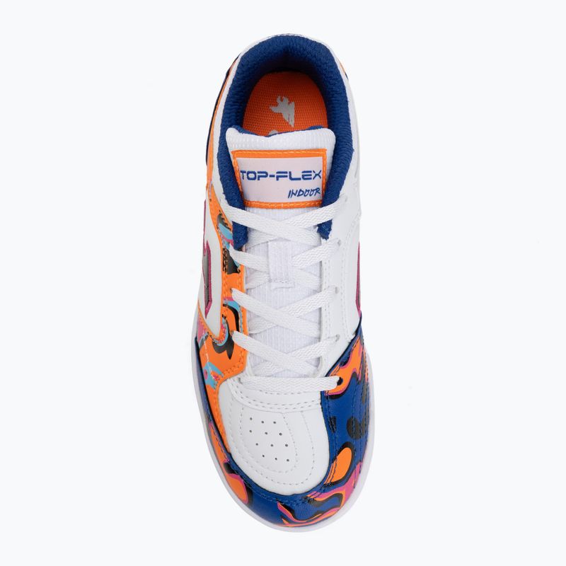 Fußballschuhe Kinder Joma Top Flex Jr IN white-orange 5
