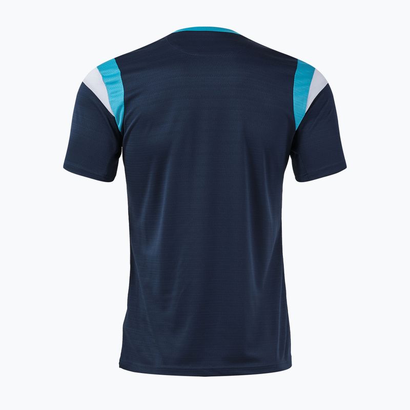 Tennisshirt Herren Joma Terra dark navy/turquoise fluor 2