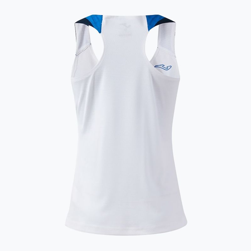 Damen-Tennisshirt Joma Terra Tank Top white/royal 2