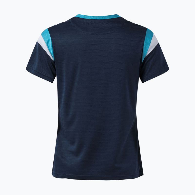 Damen-Tennisshirt Joma Terra dark navy/turquoise fluor 2