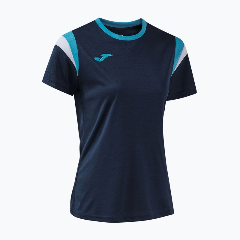 Damen-Tennisshirt Joma Terra dark navy/turquoise fluor 3