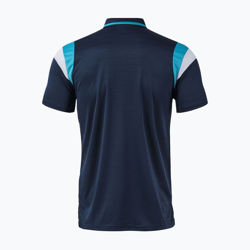 Herren-Tennisshirt Joma Terra Polo dark navy/turquoise fluor 2