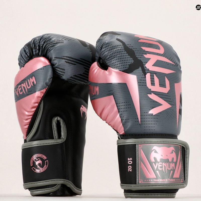 Venum Elite Herren Boxhandschuhe schwarz und rosa 1392-537 7