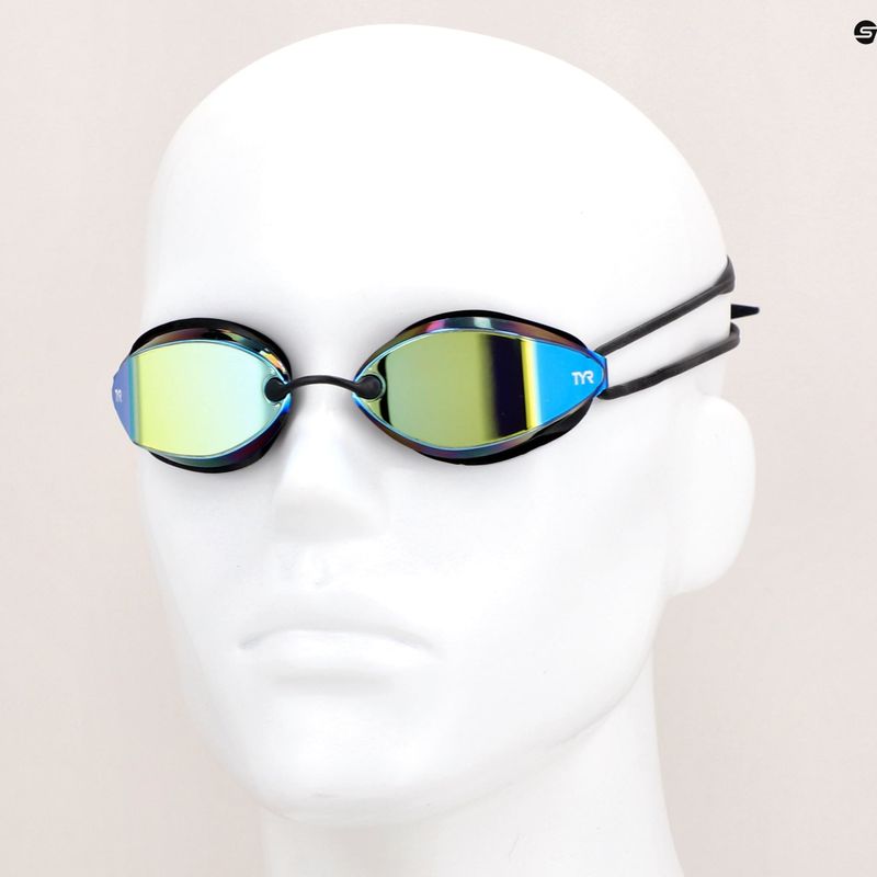 Schwimmbrille TYR Tracer-X Racing Mirrored schwarz-gold LGTRXM_751 9