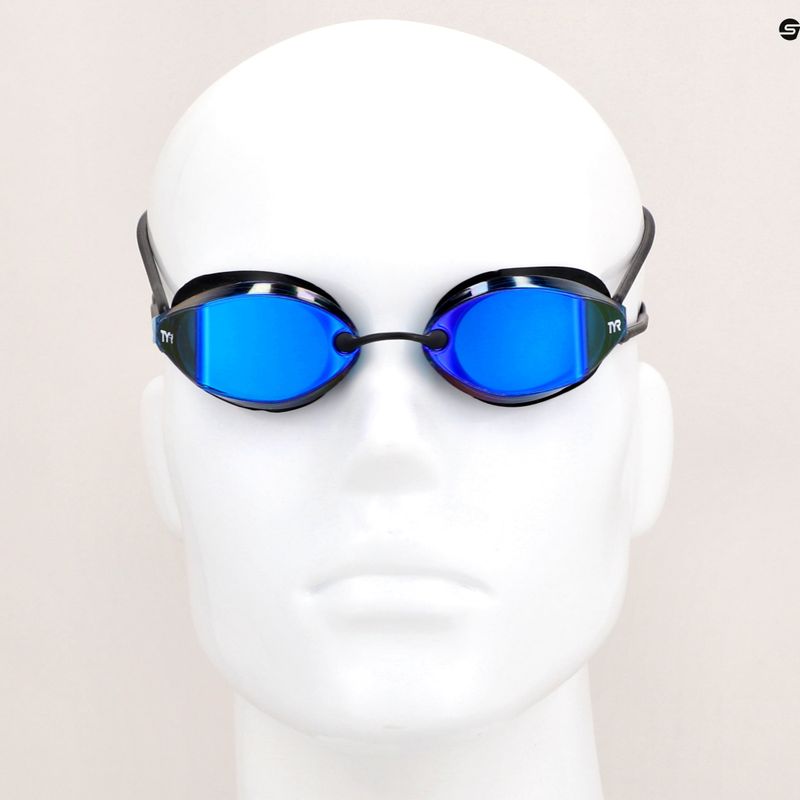 Schwimmbrille TYR Tracer-X Racing Mirrored schwarz-blau LGTRXM_422 9
