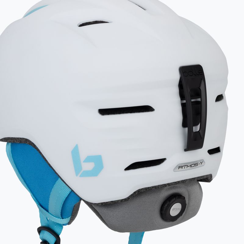Skihelm Kinder Bollé Atmos Youth white/blue matte 7