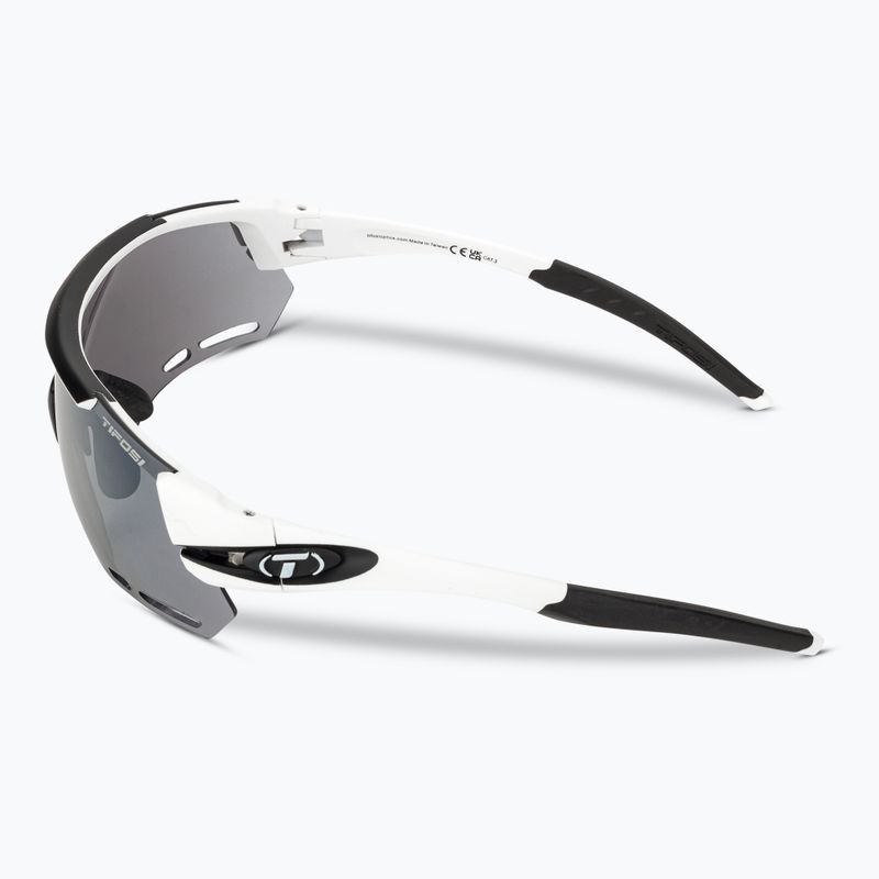 Tifosi Alliant 3 weiß schwarz/rauch/ac rot/klar Fahrradbrille 5