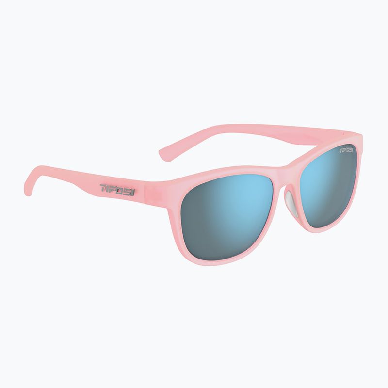 Tifosi Swank satinierte Kristall-Sonnenbrille blush/rauch hellblau