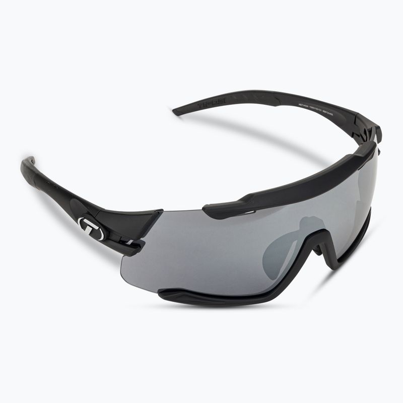 Tifosi Aethon 3 matt schwarz/rauch/ac rot/klar Fahrradbrille 2