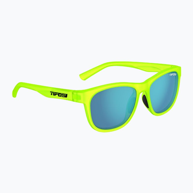 Tifosi Swank satinierte Sonnenbrille elektrisch grün/rauch hellblau