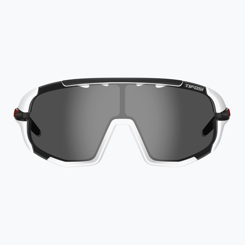 Tifosi Sledge matte weiß/Rauch/ac rot/klar Fahrradbrille 7