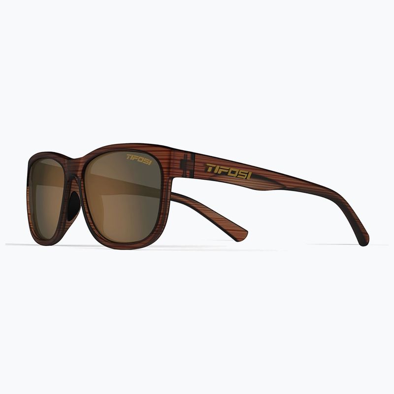 Tifosi Swank XL Polarized Sonnenbrille Holzmaserung/Braun 3