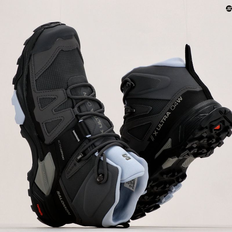 Damen-Trekkingschuhe Salomon X Ultra 4 Mid GTX magnet/schwarz/zen 19