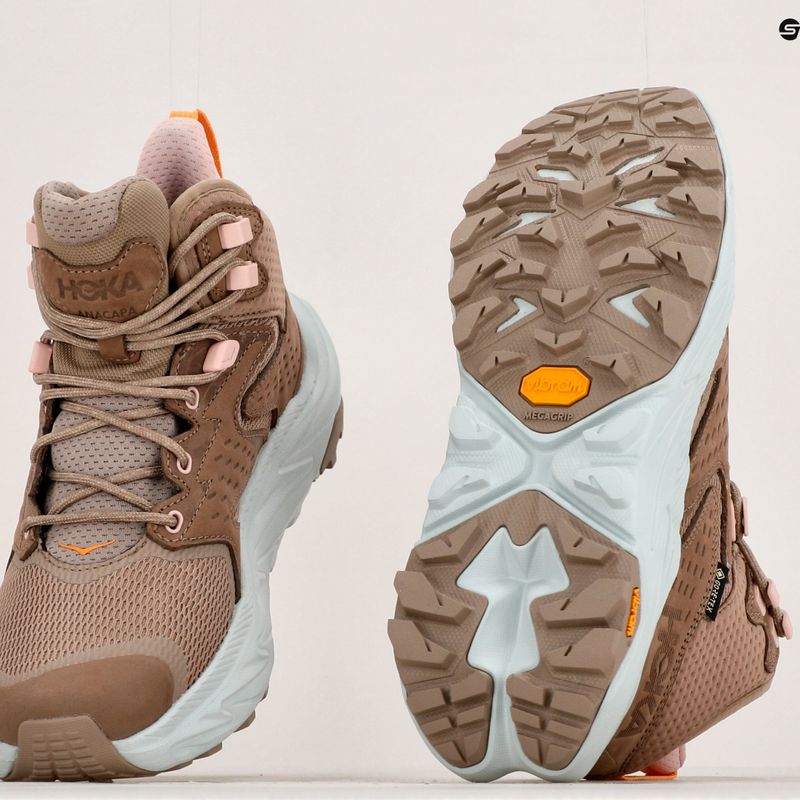 Damen-Trekkingschuhe HOKA Anacapa 2 Mid GTX dune/ice flow 13