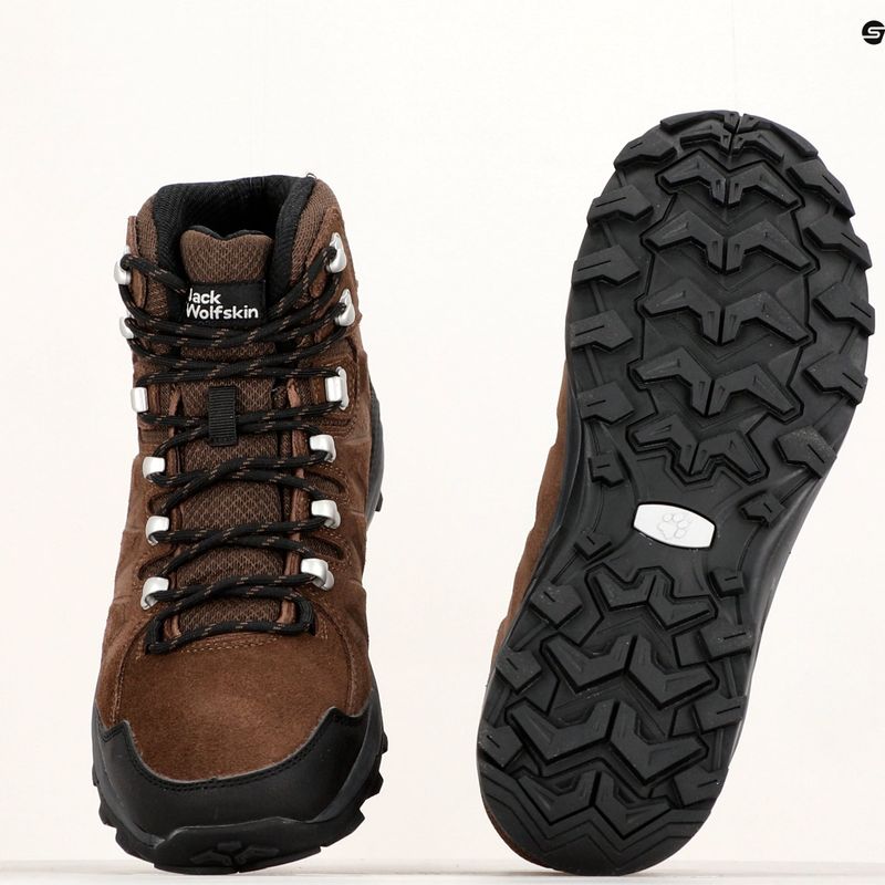 Jack Wolfskin Refugio Texapore Mid braun/phantom Herren-Trekkingstiefel 12