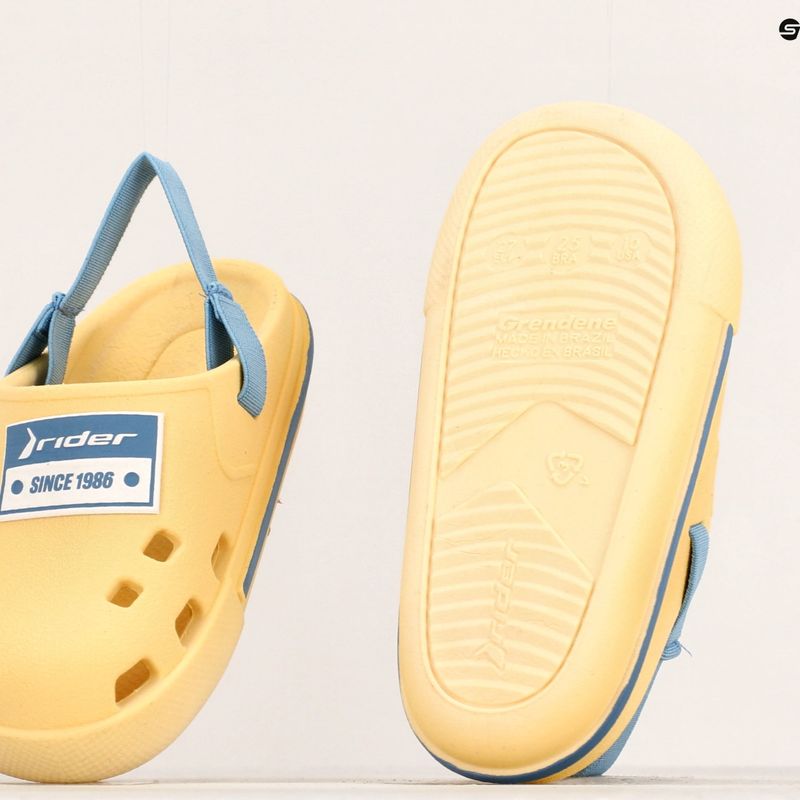 RIDER Drip Babuch Ki Kindersandalen gelb/blau 15