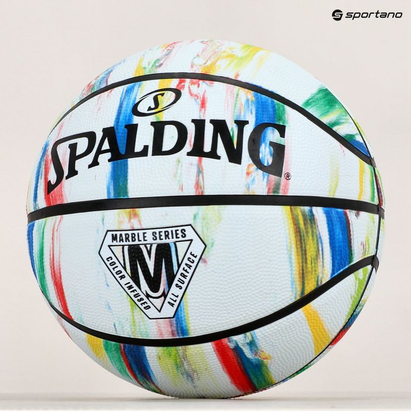 Spalding Marmor Basketball weiß 84397Z 4