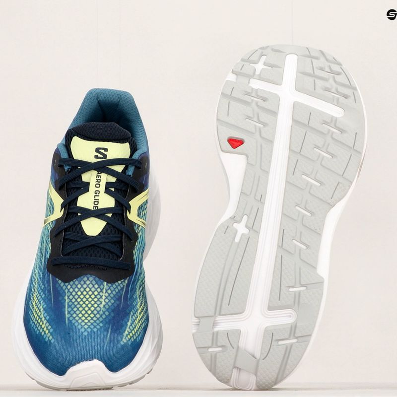 Herren Laufschuhe Salomon Aero Glide blau aschgrau/dunkel saphir/kalk 22