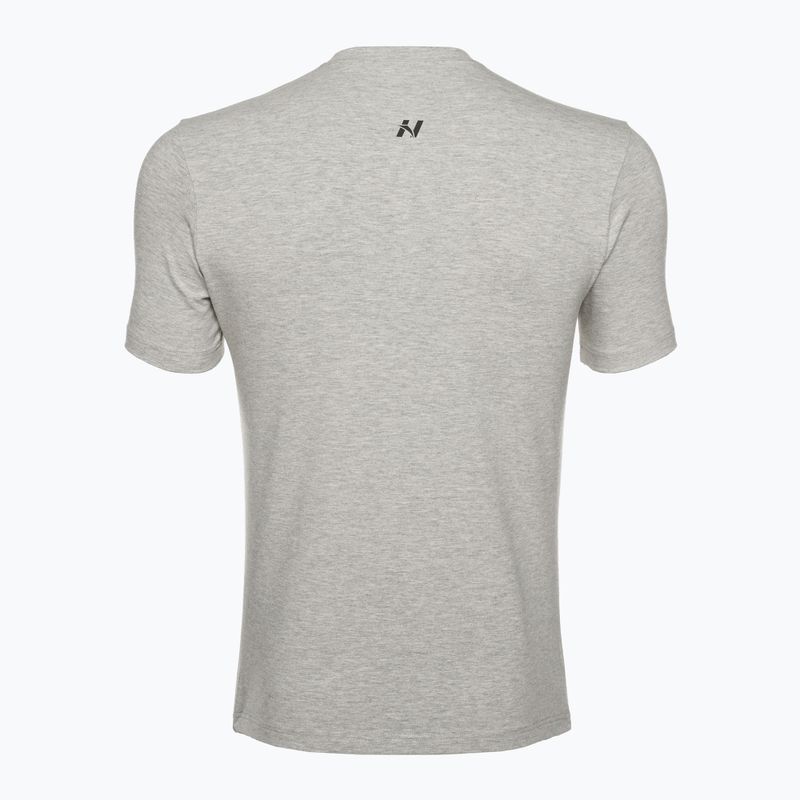 NEBBIA Minimalist Logo Herren Trainings-T-Shirt hellgrau