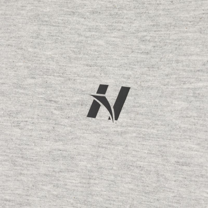 NEBBIA Minimalist Logo Herren Trainings-T-Shirt hellgrau