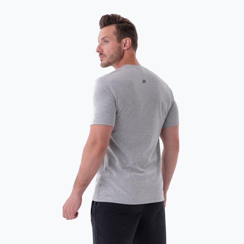 NEBBIA Minimalist Logo Herren Trainings-T-Shirt hellgrau 2