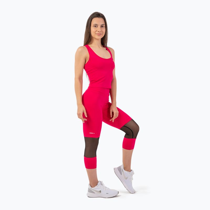 Damen Trainingsleggings NEBBIA Sporty High-Waist 3/4 rosa