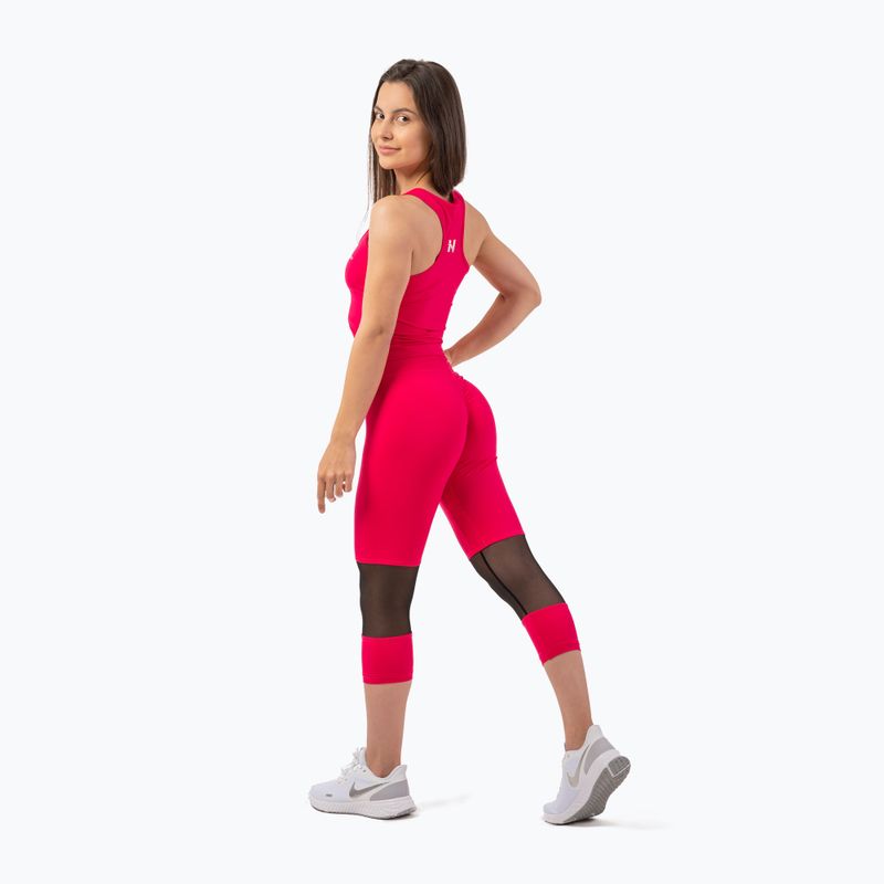 Damen Trainingsleggings NEBBIA Sporty High-Waist 3/4 rosa