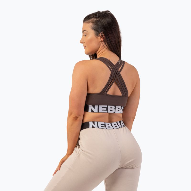 NEBBIA Medium Impact Cross brauner Fitness-BH 2