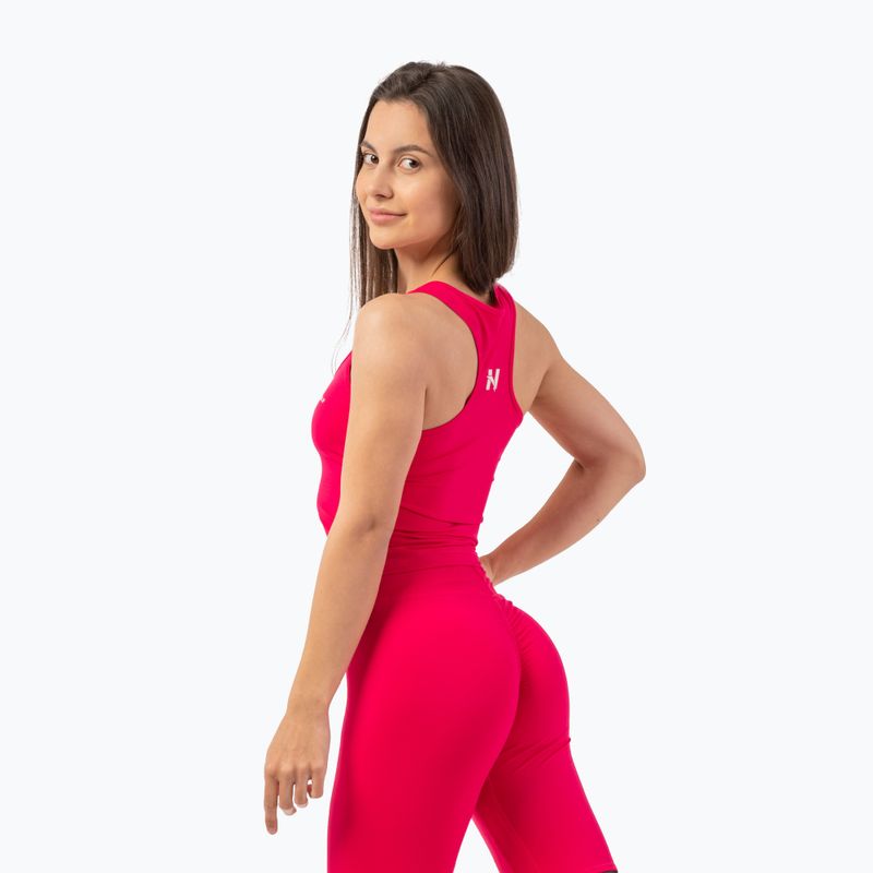 Damen Trainings-Tank-Top NEBBIA Sporty Slim Fit Crop rosa 2